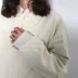 PPSHD! 18 mùa thu và mùa đông Hàn Quốc retro phổ biến đề nghị cổ áo polo rộng rãi áo len dệt kim dài tay thoải mái nữ