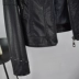Áo khoác da nữ mùa thu 2019 cổ áo mỏng phần ngắn đã mỏng thời trang Hàn Quốc tay áo dài PU màu đen áo khoác da thủy triều - Quần áo da áo da lót lông cừu Quần áo da