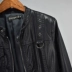 Áo khoác da nữ mùa thu 2019 cổ áo mỏng phần ngắn đã mỏng thời trang Hàn Quốc tay áo dài PU màu đen áo khoác da thủy triều - Quần áo da áo da lót lông cừu Quần áo da