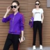 Trang phục thể thao đôi sao Jinleao 2018 Mùa thu Lumei Thời trang Anqiqi Bộ đồ nữ mới - Thể thao sau Thể thao sau