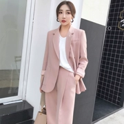 ◆ MMCO ◆ 2018 mùa xuân và mùa hè mới hoang dã giản dị phù hợp với áo khoác ngắn phù hợp với thời trang của phụ nữ mùa xuân và mùa thu màu hồng
