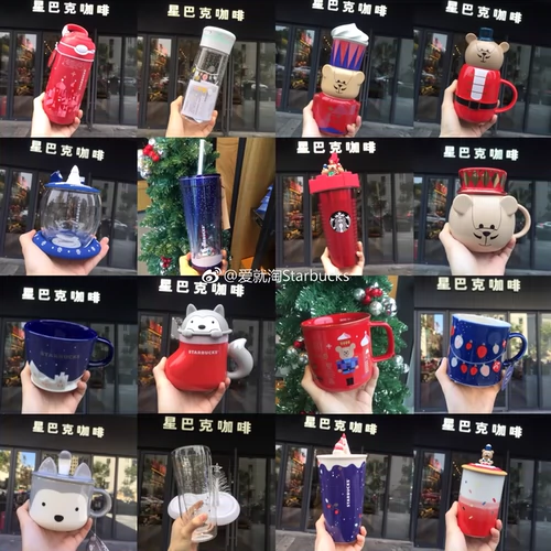 Кубок Starbucks 2019 Рождественский подарок снеговик друзья Weden Bear Bear Bear Снежный стакан