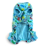 Японская домашняя одежда Черно -белая собака синий цвето