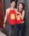 [依 嘉] Các cặp vợ chồng in tôn thờ công chúng nữ người lớn bông và phụ nữ gợi cảm tạp dề * lễ hội - Bellyband bộ đồ ngủ 2 dây Bellyband