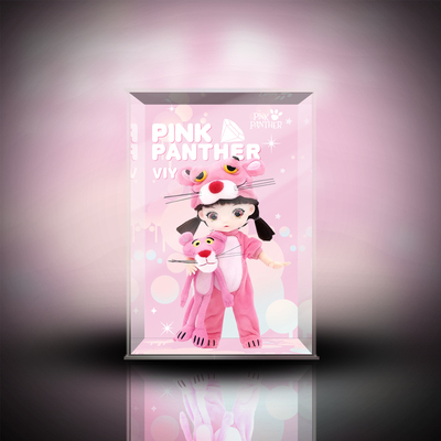 taobao agent 【Move】Bubble Mart viya doll pink leopard BJD hand -made special display box