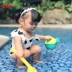 Đồ bơi trẻ em mới cho bé gái Cô gái dễ thương Đồ bơi một mảnh trẻ em trẻ em chấm công chúa đồ bơi mùa hè - Đồ bơi trẻ em