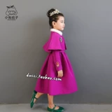 Осенний комплект, ретро платье с рукавами, наряд маленькой принцессы, плащ, 2019, длинный рукав, китайский стиль