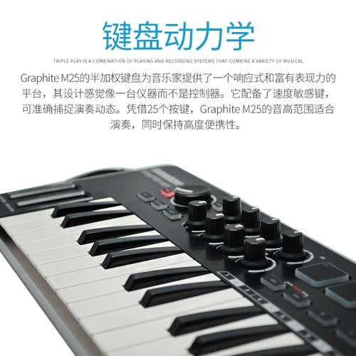 Samson Shanxun Graphite M25/49 КЛЮЧ КЛЮЧ -ВЕЛИ МИДИ Клавиатура Профессиональная Аранжировка Контроллер Бесплатная доставка