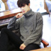 Mùa đông cao cổ áo len nam Hàn Quốc phiên bản của thủy triều sinh viên Harajuku phong cách lỏng cộng với nhung dày áo sơ mi ấm áp đáy áo len Áo len cổ tròn