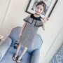 Trang phục trẻ em 2019 Mùa hè Cô gái mới Váy Big Boy Cô gái Hàn Quốc Cô gái đại dương lệch vai Váy công chúa - Khác quần áo cho trẻ sơ sinh
