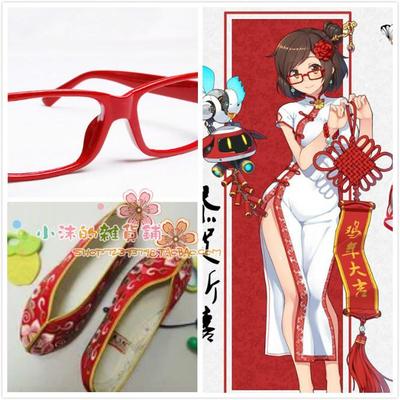 taobao agent Cheongsam, glasses, cloth footwear, cosplay