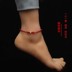999 sterling silver red rope vòng đeo tay vòng chân đơn giản và hào phóng siêu mỏng chân đỏ rope tay rope Vòng chân