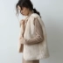 Vest vest lông cừu nữ 2018 mùa đông mới dành cho nữ phiên bản Hàn Quốc của áo len cổ lọ không tay ngắn cổ chữ V Faux Fur
