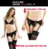 Phụ nữ garter vớ siêu mỏng trong suốt ren cao vớ mở 裆 kem ba- điểm đen lụa vớ bộ Nịt Tất