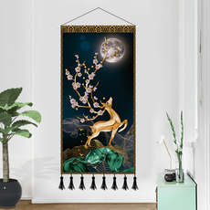 Гобелен 北欧轻奢挂毯挂布客厅玄关布艺挂画沙发背景墙装饰画餐厅墙画壁毯