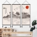 sơn trang trí Trung Quốc bồi đắp nền sống treo nền vải nền vải ins hộp mét chặn bức tranh vải frameless - Tapestry Tapestry