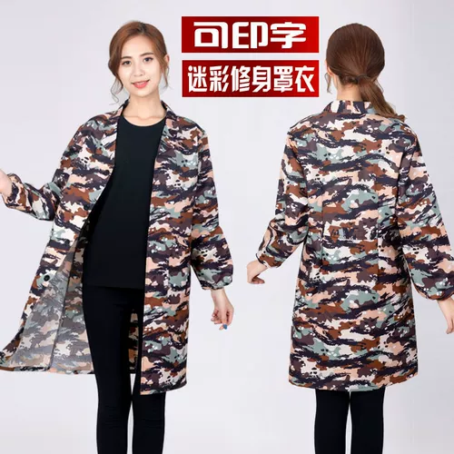 Камуфляжный нагрудник, лонгслив подходит для мужчин и женщин, длинный фартук для работы, длина миди