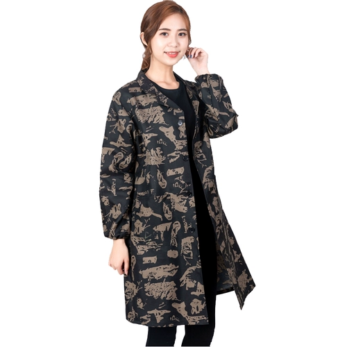 Камуфляжный нагрудник, лонгслив подходит для мужчин и женщин, длинный фартук для работы, длина миди