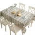 Khăn trải bàn bằng vải lanh cotton văn học retro bàn bàn tròn bàn cà phê bàn ​​châu Âu và Hoa Kỳ IKEA tối giản hiện đại khăn trải bàn màu trắng Khăn trải bàn