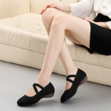 Туфли, танцующая красная тканевая обувь, мягкая подошва