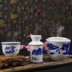 Jingdezhen gốm retro màu xanh và trắng ấm rượu vang ấm rượu vang trắng rượu vang vàng rượu vang ấm đặt lẩu nhà - Rượu vang ly rượu vang Rượu vang