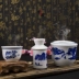 Jingdezhen gốm retro màu xanh và trắng ấm rượu vang ấm rượu vang trắng rượu vang vàng rượu vang ấm đặt lẩu nhà - Rượu vang phụ kiện rượu vang Rượu vang