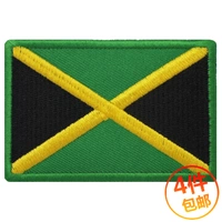 Jamaica cờ vải dán, thêu nhãn dán, Velcro thêu chương epaulettes có thể được tùy chỉnh miếng dán quần áo