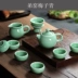 Bộ ấm trà Longquan Celadon chính hãng Bộ gốm sứ Kiln Bộ trà Kung Fu Bộ sản phẩm đặc biệt mở Ge Kiln - Trà sứ Trà sứ