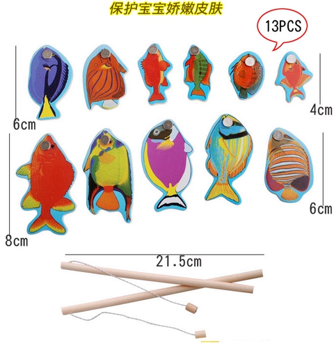 Детские универсальные магнитные интеллектуальные рыбки для рыбалки для мальчиков и девочек, котенок, 1-3 лет, раннее развитие, мозговой штурм
