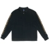 BANGBOY Phiên bản Hàn Quốc của xu hướng in áo len ve áo polo nam áo khoác đen Harajuku áo sơ mi dài tay lỏng lẻo ao polo Polo