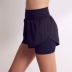 Xiaoxi nhà thể thao quần short lỏng nữ chống mục tiêu eo cao tập thể dục kích thước lớn chạy ba quần giả hai mảnh quần hông - Quần thể thao Quần thể thao