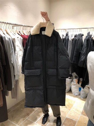 Пуховик, зимний товар, длинная куртка с пухом, 2023, в корейском стиле, средней длины