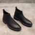 Han Kiều ~ Phiên bản Hàn Quốc của giày Martin mới cho nam Giày cao cổ da Anh mùa thu và mùa đông dây kéo màu đen giày cao cổ Giay cao