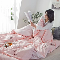 Ins girl heart cotton 100% quilt đơn mảnh một mét năm net đỏ cotton đơn 150X200X230 - Quilt Covers 	chăn phao giá rẻ