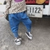 abao bé gái quần jean 2019 mùa thu mới bé thường xuyên cởi quần trẻ em hoang dã kín chân - Quần jean Quần jean