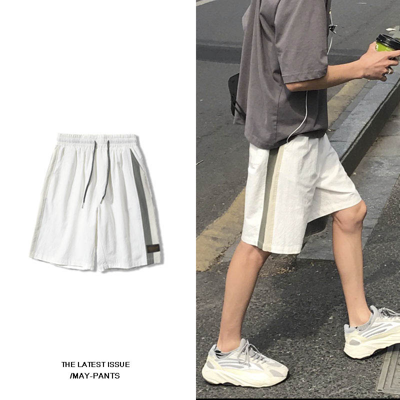 Korean version summer loose straight tube tooling shorts men's and young people's trend versatile casual pants