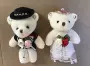 Kim cương couple wedding gấu phim hoạt hình bó hoa vật liệu đóng gói gấu con búp bê vải sang trọng đồ chơi khuyến mãi sản phẩm mới gaubong