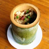 Свежий и свежий -как -type Bamboo, приготовленный на пару барбекю, бамбуковая трубка Расборочная посуда украшайте бамбуковые ингредиенты коммерческий парированный рисовый баррель