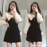 Осенний ретро приталенный корсет, черная кукла, платье, 2023, французский ретро стиль, подходит для подростков