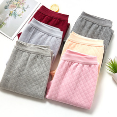 Кальсоны ab内衣秋冬中厚男女纯棉夹棉棉毛裤三层保暖单件单条高腰秋裤长裤