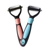 Открытие домашних животных, нержавеющая сталь, грабежа, кошачья и собачья очистка красота, открытая расческа для удаления волос, собака для плавания