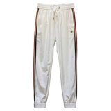 Белые летние тонкие эластичные шелковые мужские спортивные штаны для отдыха, свободный крой