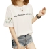 Mùa hè thai sản dress 2018 mới của Hàn Quốc phiên bản của phụ nữ mang thai ngắn tay t-shirt nữ cotton loose quần áo đoạn ngắn đầm bầu công sở dáng dài Áo thai sản