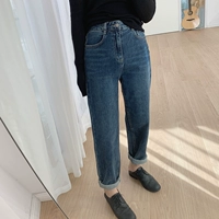 Флисовые джинсы, зимние приталенные эластичные штаны, высокая талия, в корейском стиле