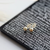 Маленькие изысканные японские серьги, 18 карат