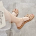 Dép nữ mùa hè phẳng 2018 mới sinh viên Hàn Quốc hoang dã đơn giản đôi giày cổ tích retro chic chic sandal đỏ dép sục nữ Sandal