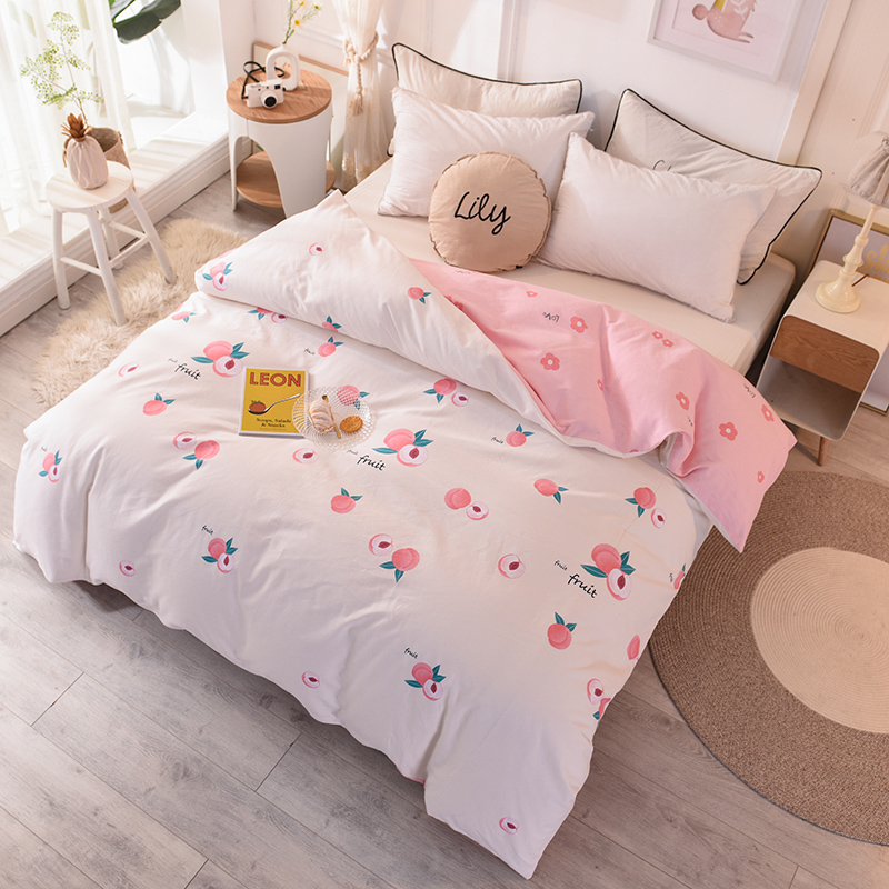 Peach Treemofi  Home textiles Pure cotton wool Quilt cover singleton  1.5 Bed student 1.2m Cotton thickening Double Quilt cover 200 * 230