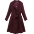 Áo ba lỗ 3 màu nữ chính hãng 2018 mùa đông mới trung áo dài hai mặt áo khoác len nữ - Trung bình và dài Coat Trung bình và dài Coat