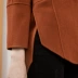 Áo ba lỗ màu tím Li Xue đích thực của phụ nữ đơn giản đi lại dài tay nút dài X743397D20 - Áo khoác dài áo khoác lông Áo khoác dài