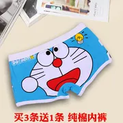 Quần lót nam Cartoon Cotton Boxer thoáng khí Thanh niên Trung eo Phong cách Hàn Quốc Cá tính Dễ thương Anime Superman Hộp quà tặng